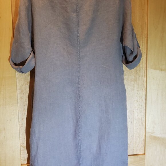 Eileen Fisher Organic Linen Shirt Dress with Belt - Picture 7 of 11